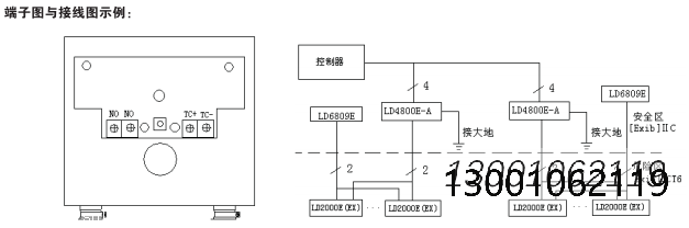 利达华信防爆手动报警按钮J-SA B-M-LD2000E(Ex)厂家安装接线图